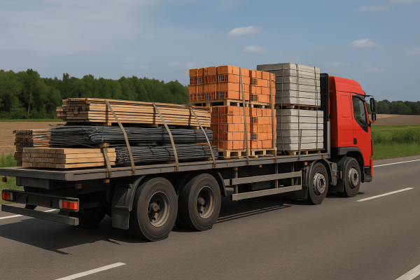 transporte de materiales de construcción